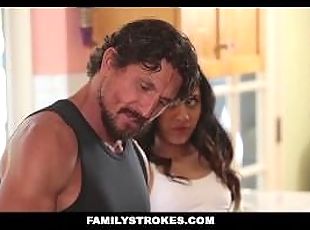 FamilyStrokes - Step-daughter Tricks Dad into fucking her