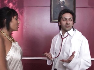 Dirty doctor slides his dick in pussies of Paige and Romana Ryder