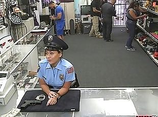 Big ass police officer boned by pawn man